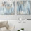 Blue Illusion Square by Patricia Pinto - 2 Piece Acrylic Print Set