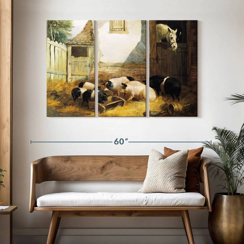 Brampt Farm Pigs, 32" H x 50" W