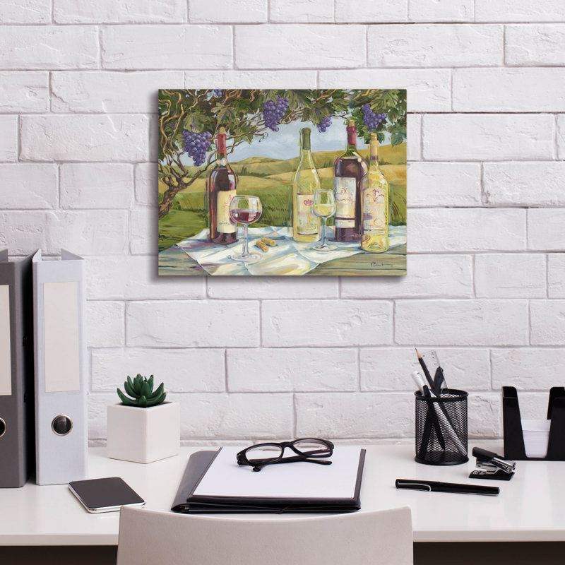 «Vineyard Wine T dégustation» par Paul Brent, H 12 po x l 16 po x P 0,75 po