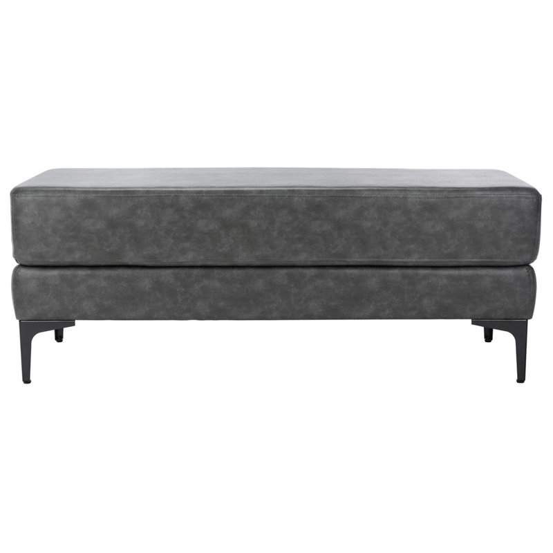 Banc rembourré Lennie, Gris