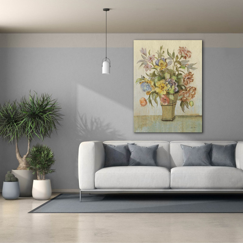 «Garden Bouquet 2» par Cheri Blum, art mural sur toile, H 54 po x l 40 po x P 1,5 po