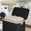 Panier à linge mince avec couvercle et poignée, panier à linge étroit pour espaces restreints, capacité de 19,8 gallons, tissu imperméable durable pour salle de lavage, dortoir, chambre à coucher, salle de bain