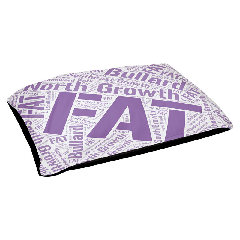 Coussin de chien « districts », Grand (l 40 po x P 30 po x H 14 po), Fresno, Mauve