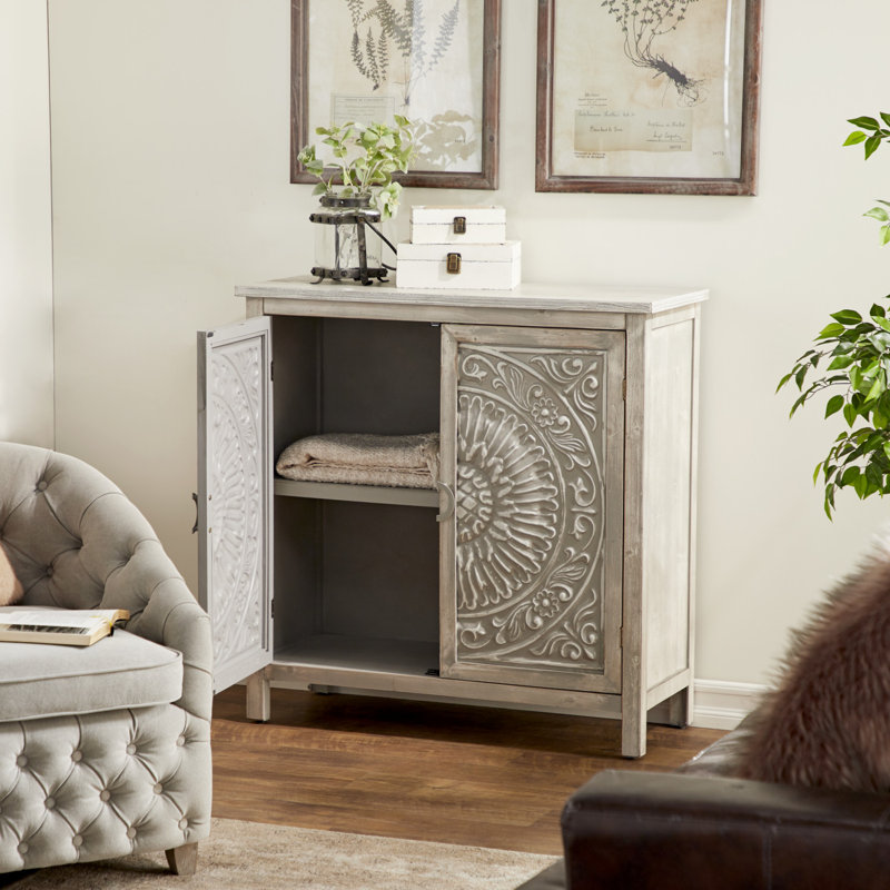 Armoire d'appoint 2 portes Allendale, Gris