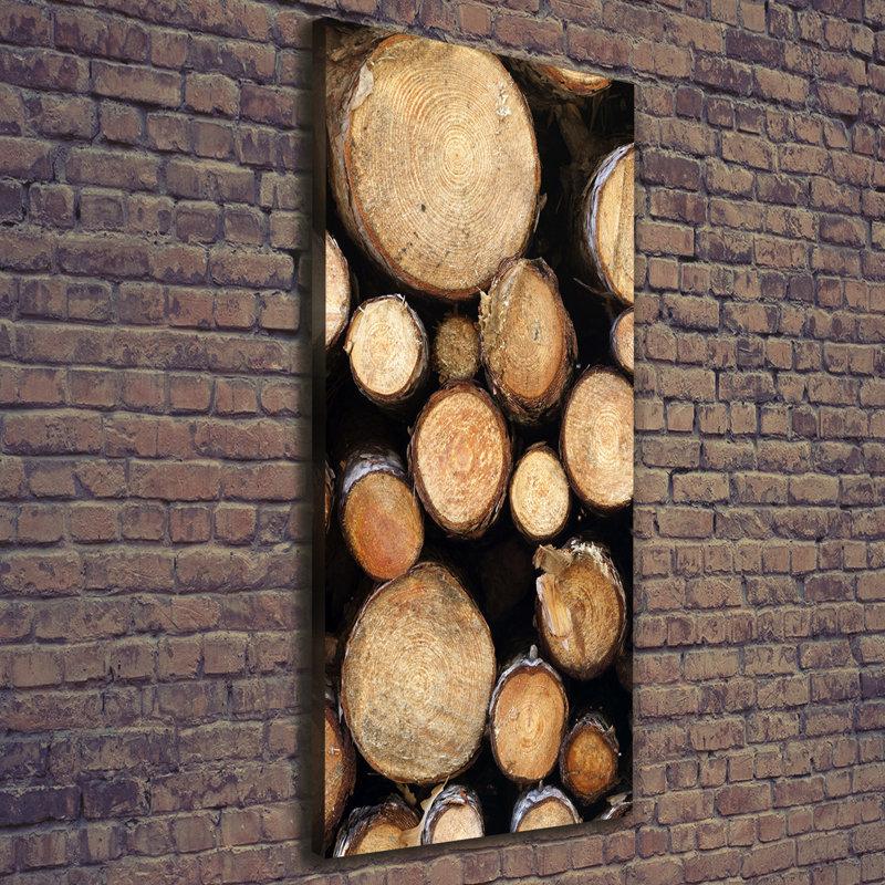 Logs Of Wood - Wrapped Canvas Print