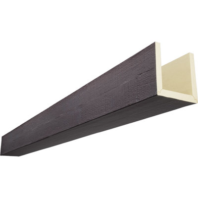 Rough Cedar Endurathane Faux Wood 3-Sided Ceiling Beam (U-beam)