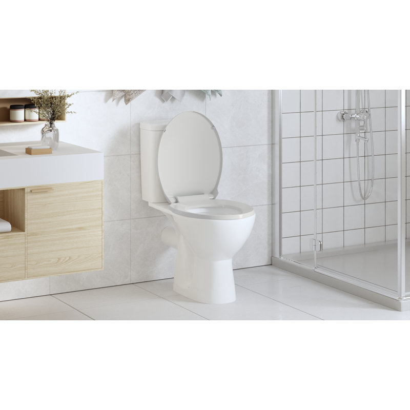 vidaXL Soft-close Toilet Seat White Oval