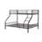 Gunmetal Bunk Bed, Twin Xl/Queen Selections, Metal Build, Slat System, , Guardrail, 330Lbs Capacity For Each Serene Spot Configurations, Construction, Resting Quarter