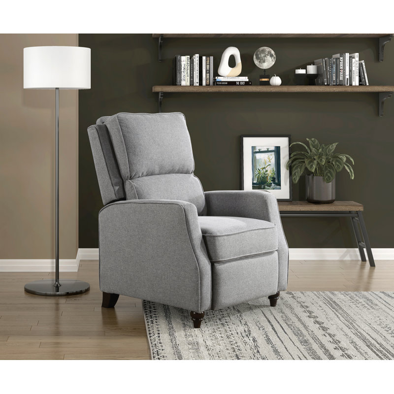 Fauteuil inclinable rembourré en tissu, Gris