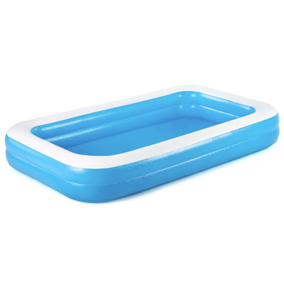 Bestway Inflatable Swimming Pool Blue PVC Backyard Summer Outdoor Rectangular
