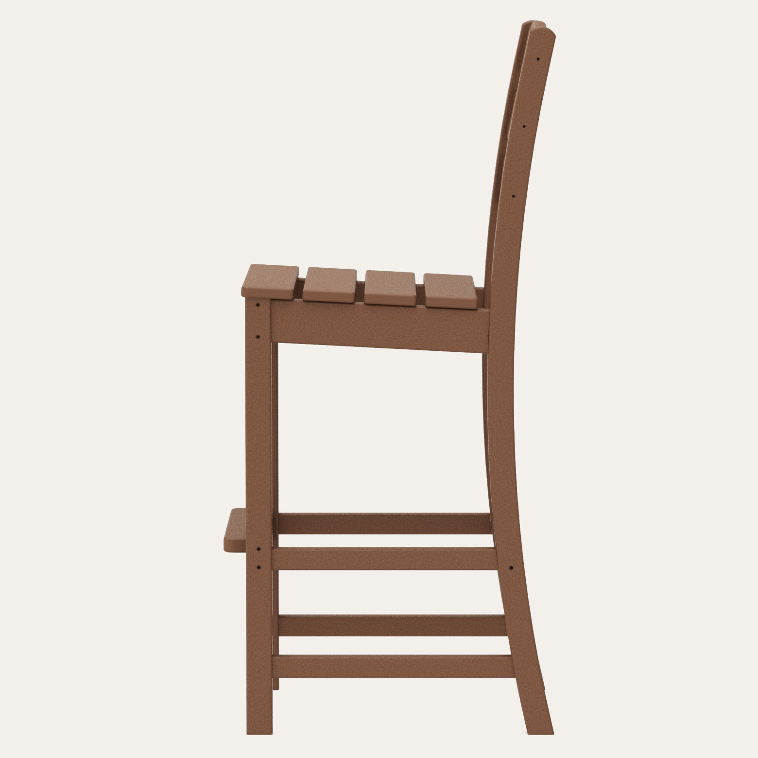 POLYWOOD® Lakeside Armless Patio Bar Stool, Teak