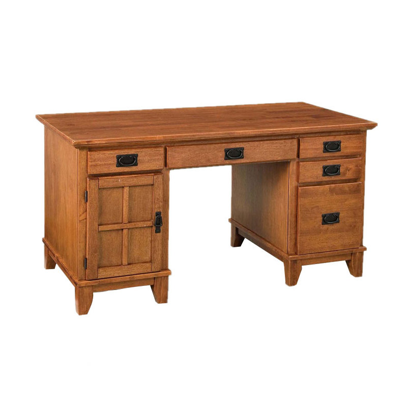 Almendra Computer Desk, Cottage Oak