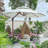 Epperly 11/12 FT  Round Wood Pattern Cantilever Umbrella with Base-1329109212-1327052718