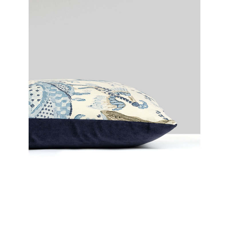 KELMESCOTT / AURORA PILLOW,  Porcelain/Navy Toile, 22" H x 22" W, Square