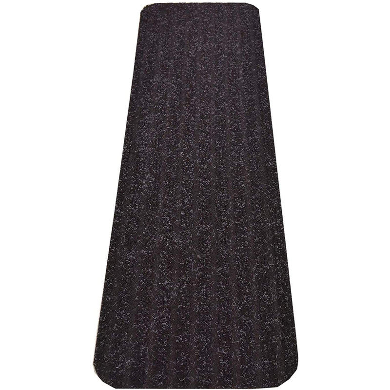 Tapis d'escalier antidérapant Orean, Noir, Ensemble de 3, Rectangle 24 po x 7 po