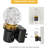 Horizontal Wall Light Black Plug-In Night Light With Light Sensor, 3000K Warm White, Sliding Dimmer