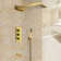 Mecca Gold Wall Mount Shower Set with Handheld and Tub Faucet