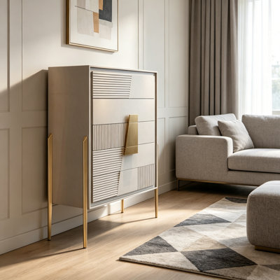 Italian Luxury Five-Drawer Entryway Chest