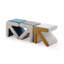Tabouret rembourré moderne en forme de flèche, chaise d'appoint créative pour vestibule et salon-31833640
