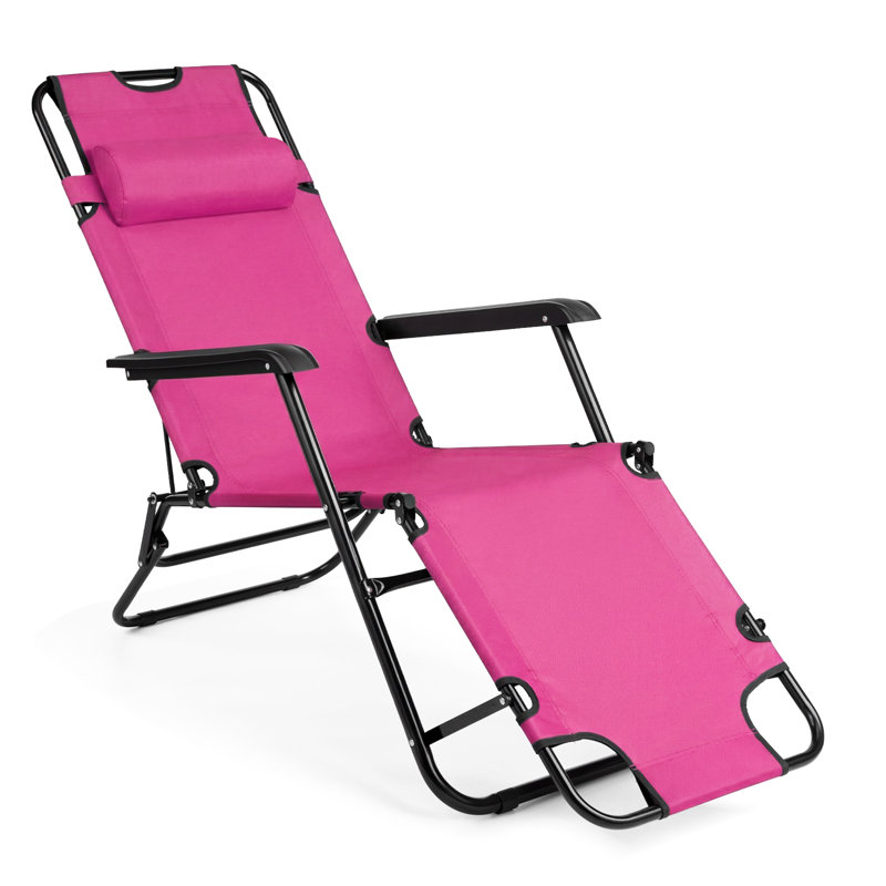 Lit de repos extérieur rose en tissu Oxford, Rose