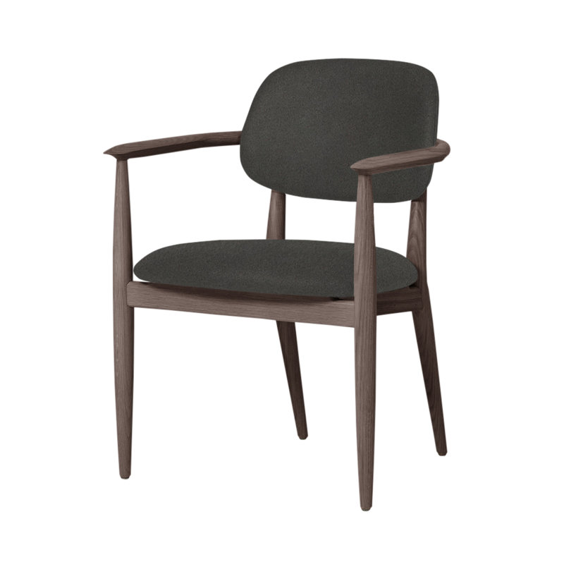 Slow Arm Chair, Soap Finished Walnut, Medley 61002