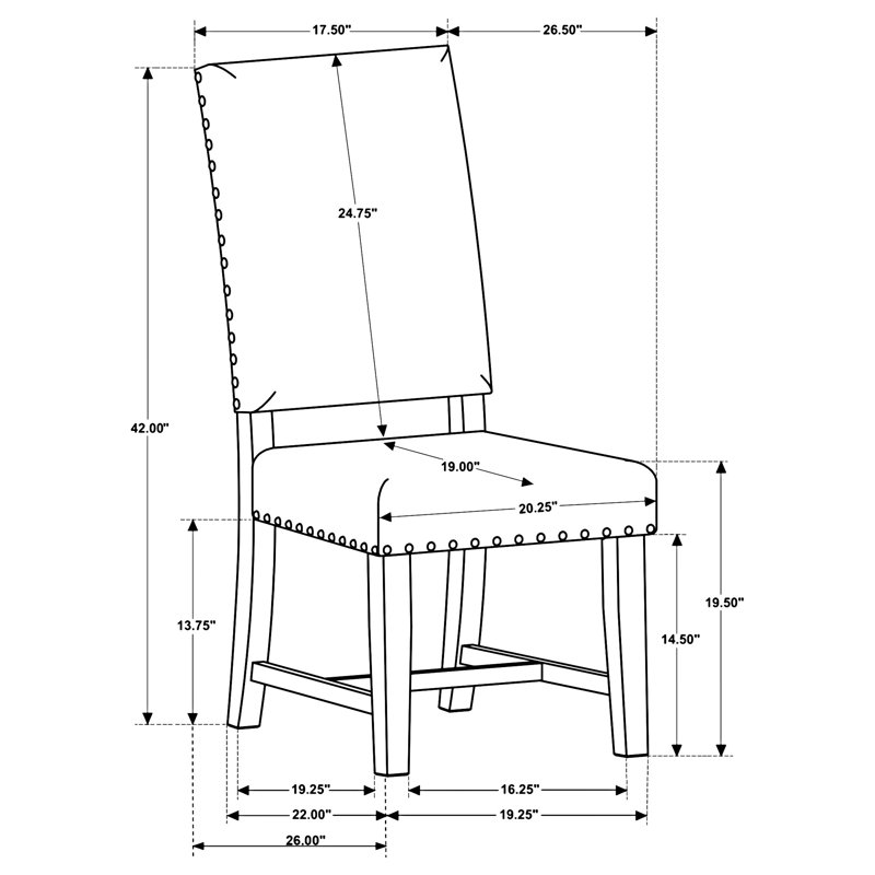 Fauteuil de salle à manger rembourré 2 pièces 2 pièces, Gris chaleureux