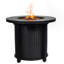 Table de foyer au propane 40000BTU pour le jardin, ronde 30 pouces, table ronde en acier inoxydable, 40000BTU, couvercle inclus