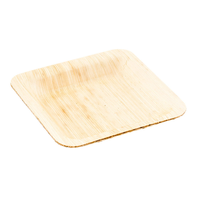 Restaurantware-Bamboo Leaf Plate, Square Palm Plate - Biodegradable, Disposable - 3.6 Inch - Tasting Plate, Dessert Plate, Appetizer Plate - 100ct Box