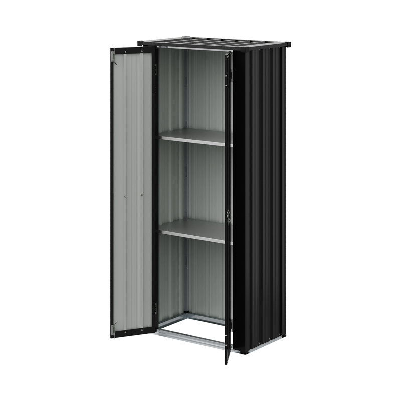 1.5X2.5FT Storage Cabinet Metal Garden Shed with Lockable Door