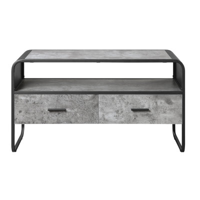 Concrete And 2-Drawer TV Stand
