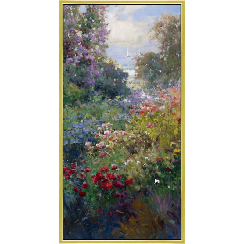Garden To The Sea Print, 50" H x 26" W, Gold
