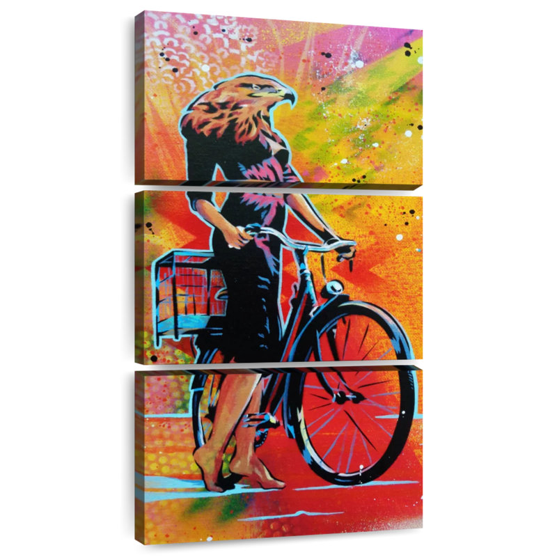Cycle Roaring, 44" H x 21" W