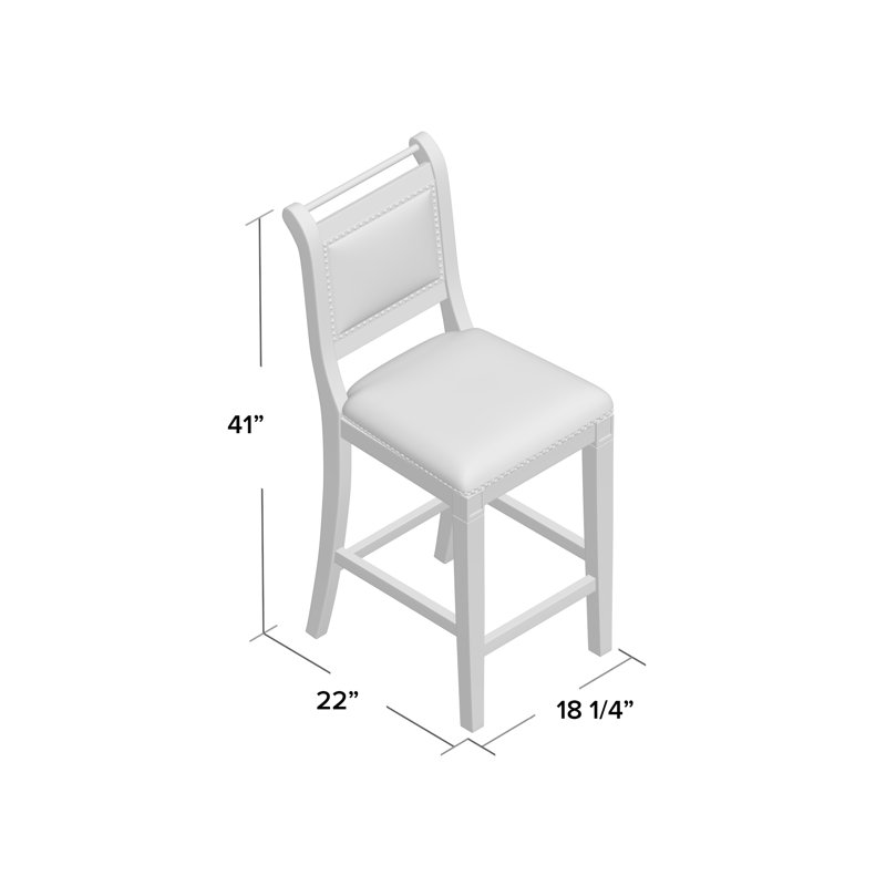 Eidson Wood Upholstered Bar & Counter Stool, Counter Stool (26" Seat Height), Natural