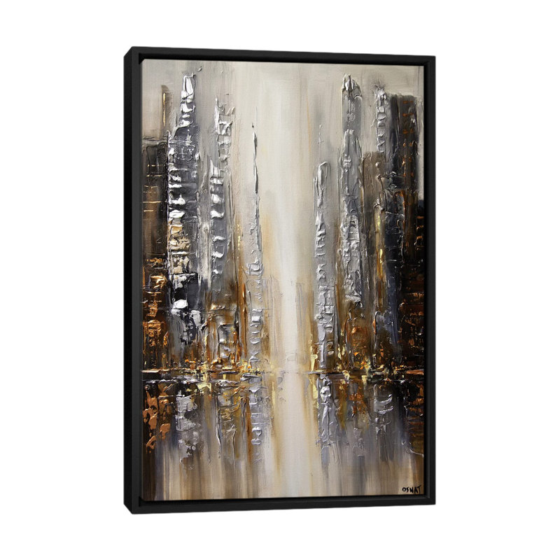 «Swiger Silver City», impression sur toile, H 26 po x l 18 po x p 1,5 po, Toile avec cadre noir, Pas de tapis