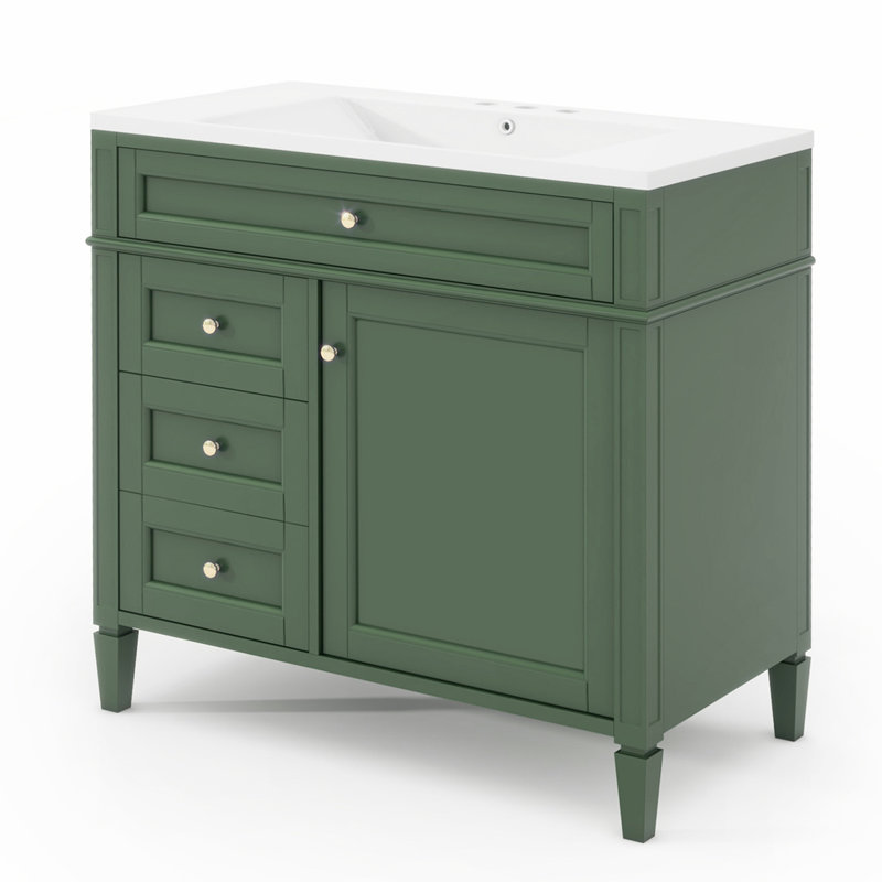 Base de meuble-lavabo simple 36 po seulement, Vert