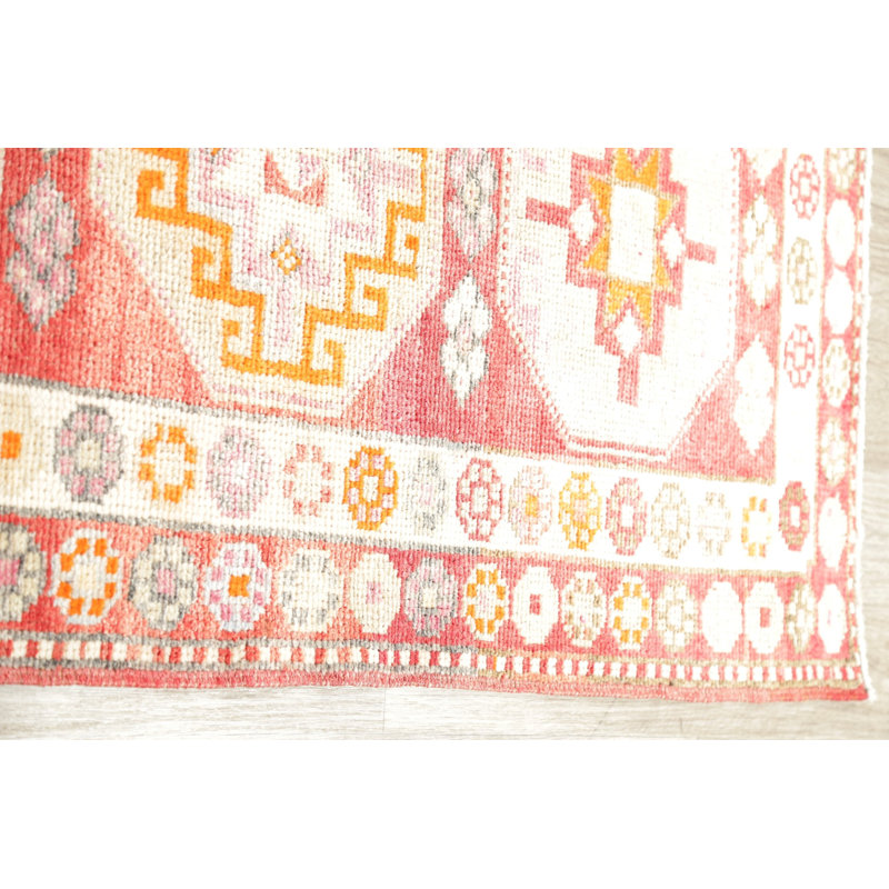 Tapis de zone en laine de chemin oushak 10 pi x 13 po one-of-kind main-noué la new age Hartste