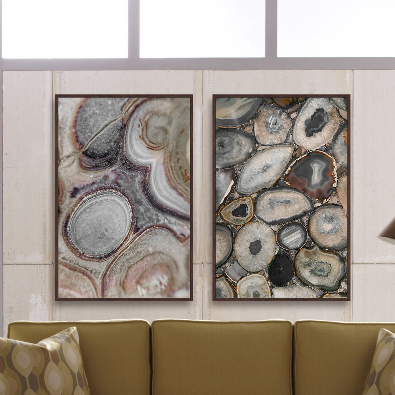 Geode Bunch Diptych - ensemble de 2 reproductions de photos sur papier, H 45 po x l 30 po x P 1,5 po