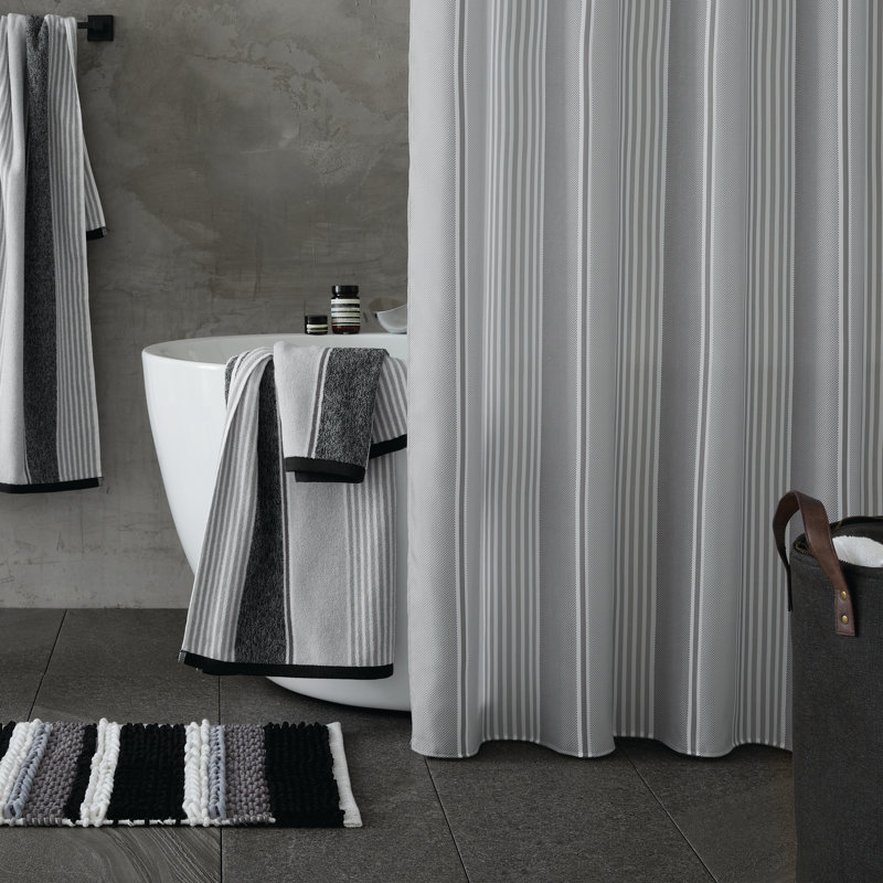 Textured Stripe Shower Curtain