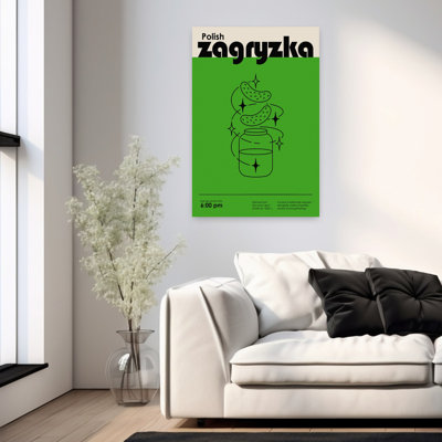 Green Polish Snack by Paulina Budka - Wrapped Canvas Print