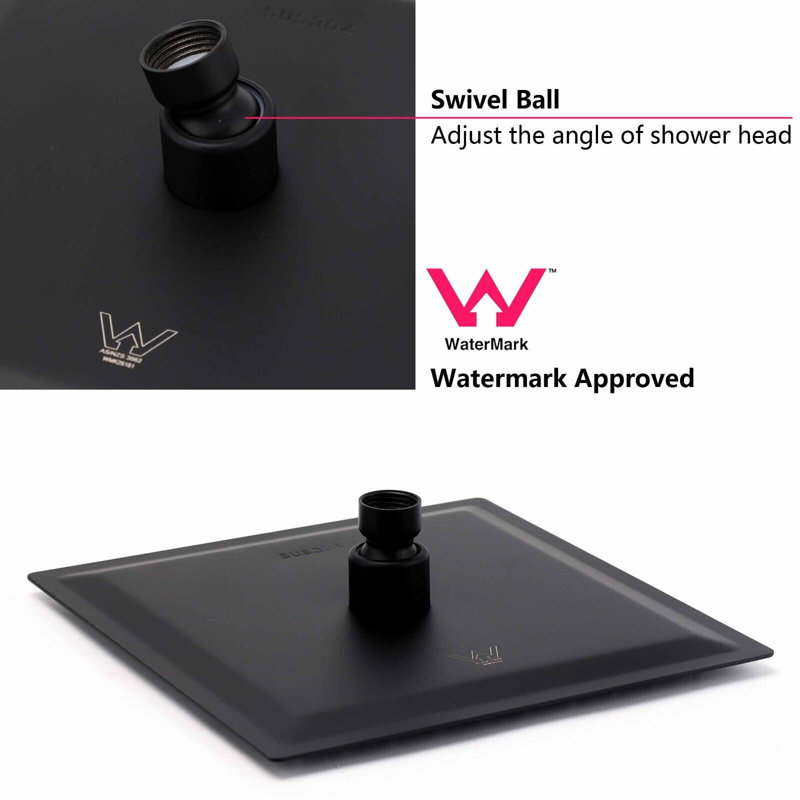 Rain Shower Head, Matte Black