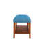 Banc en tissu et finition chêne Charla-1488441035