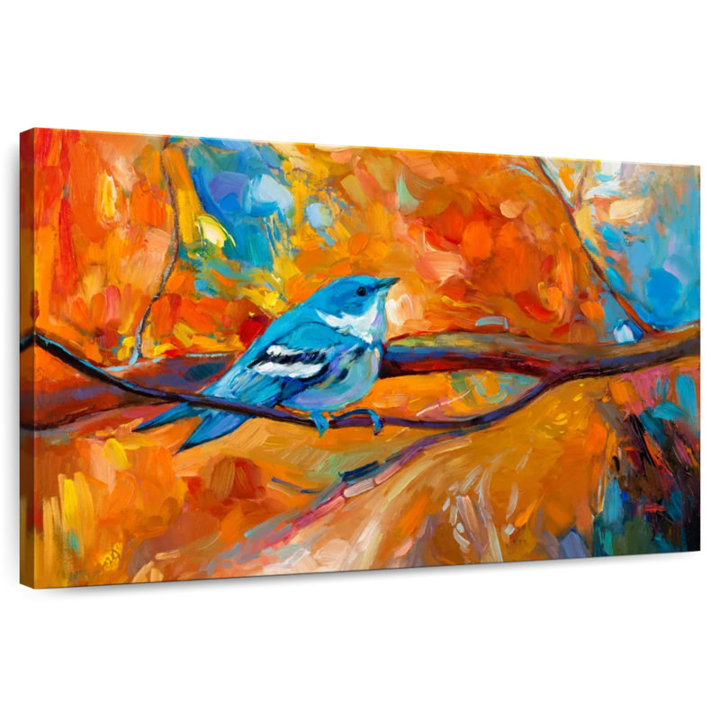Bluebird In Autumn, 34" H x 51" W