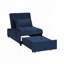 Fauteuil convertible en velours capitonné-1693305176