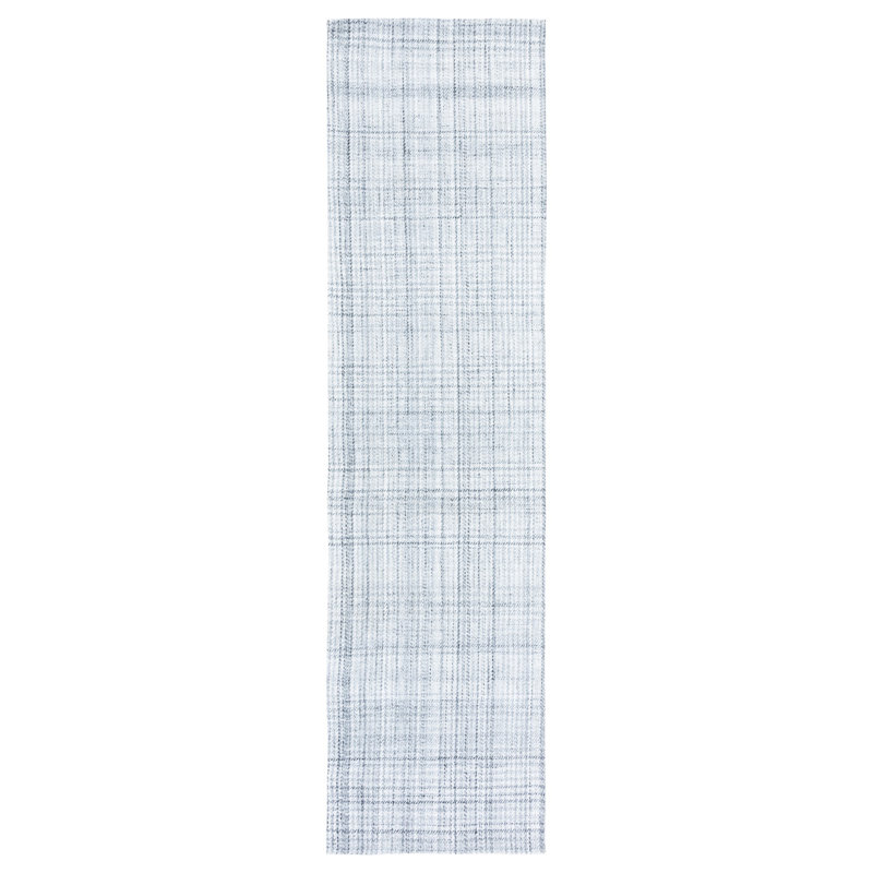 Earica Hand Woven Performance Plaid Area Rug, Runner 2'3" x 9'
