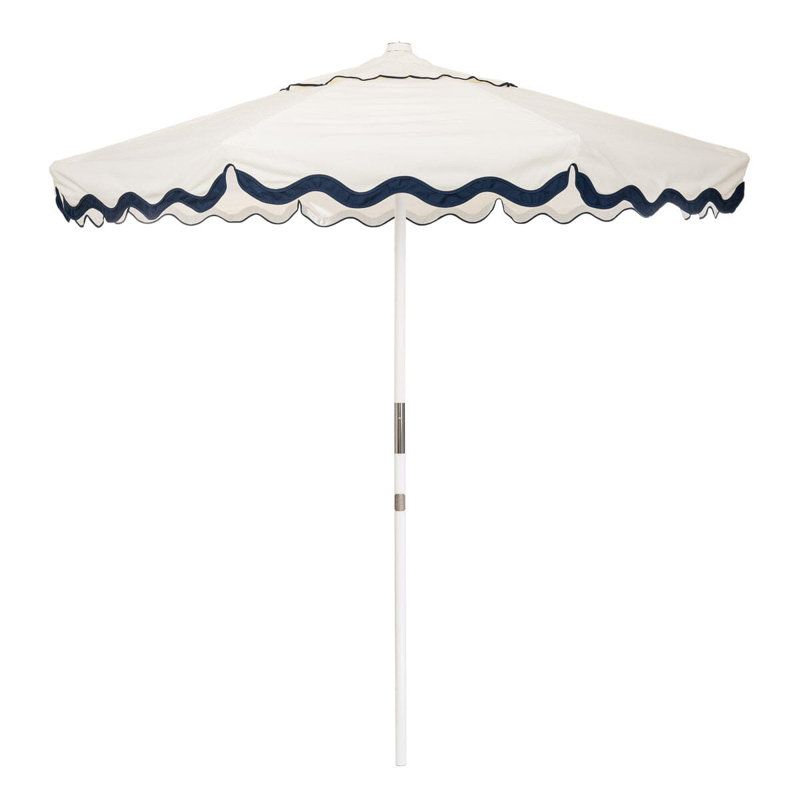 Market 84'' W Umbrella, Navy/White