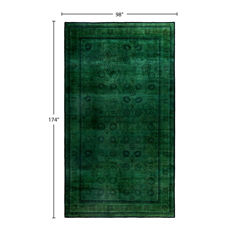 Overdyed One-of-a-Kind 8' 2" X 14' 6" Hand Knotted Area Rug