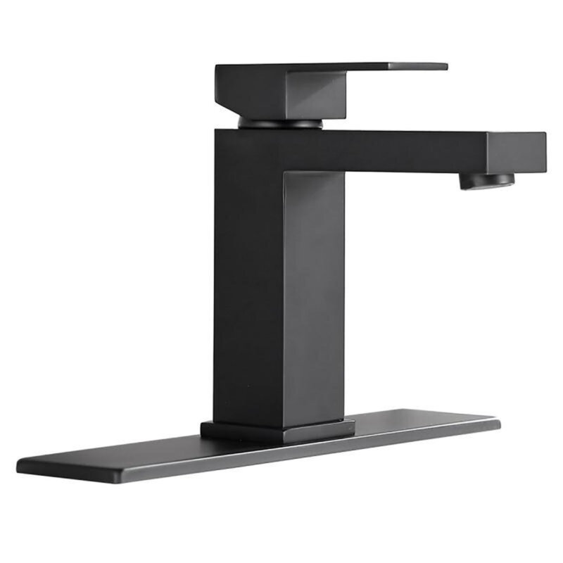 Single-Hole Single-handle Bathroom Faucet, Matte Black