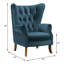 Chaise d'appoint Adonis, velours bleu azur-1626687504
