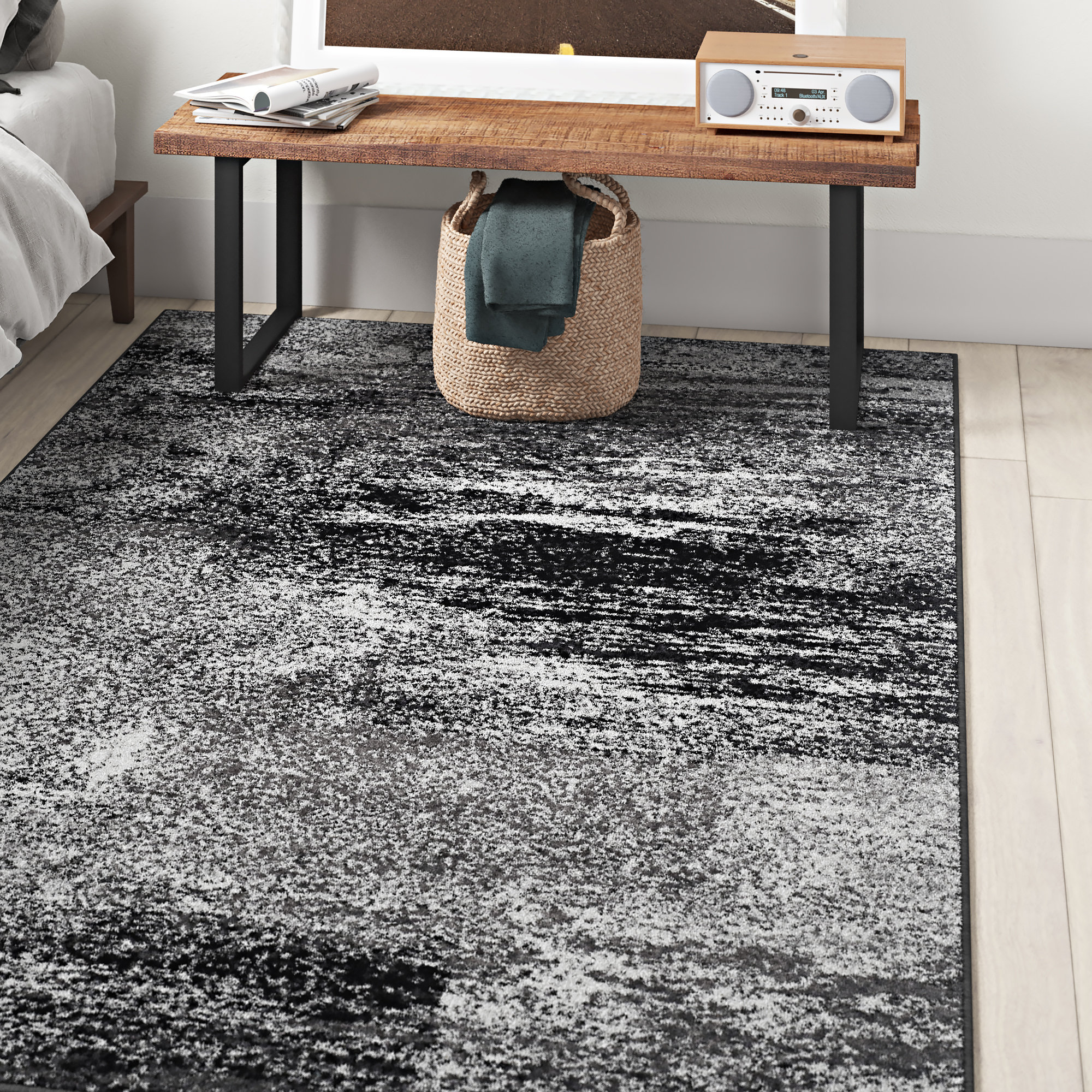 17 Stories Gicelle Performance Abstract Rug &amp; Reviews | Wayfair