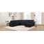 Canapé modulaire surdimensionné en U de 115,3 po avec méridienne et trois coussins décoratifs doux pour le salon, noir-317747225